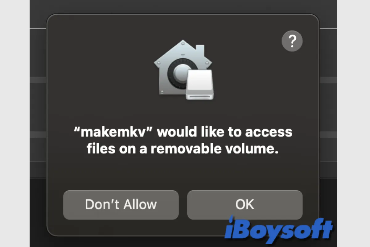 Macでリムーバブルボリュームにアクセスを許可する