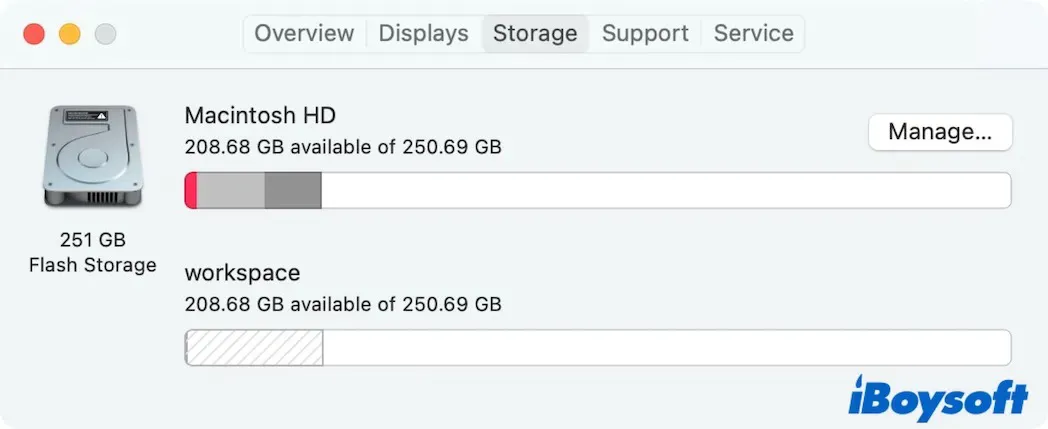 check storage on Mac