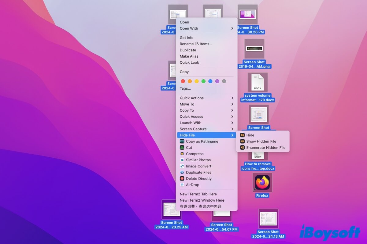 cómo eliminar iconos del escritorio en Mac