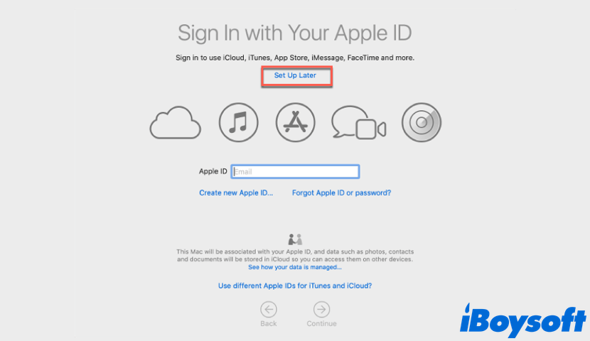 skip sign in with your Apple ID