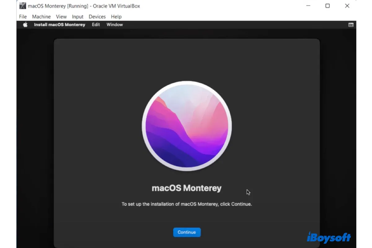 macOS Monterey VirtualBox