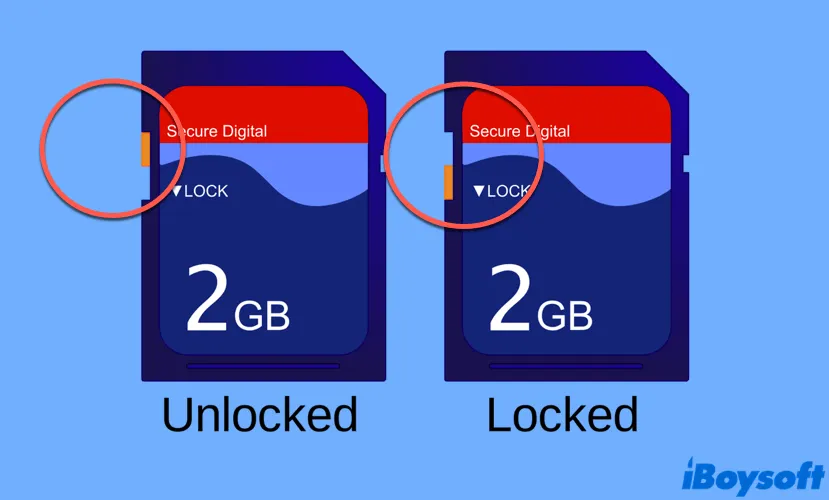 unlock the SD card physical write protection tab