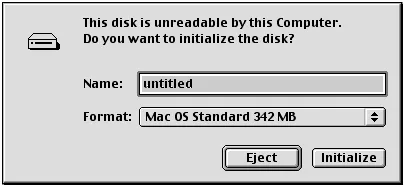 O disco é ilegível por este computador