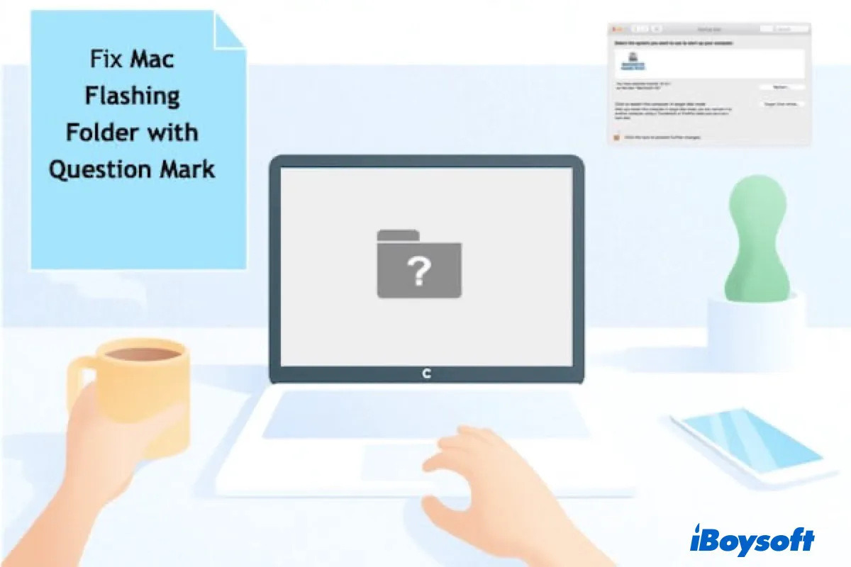 cómo arreglar la carpeta con signo de pregunta en Mac
