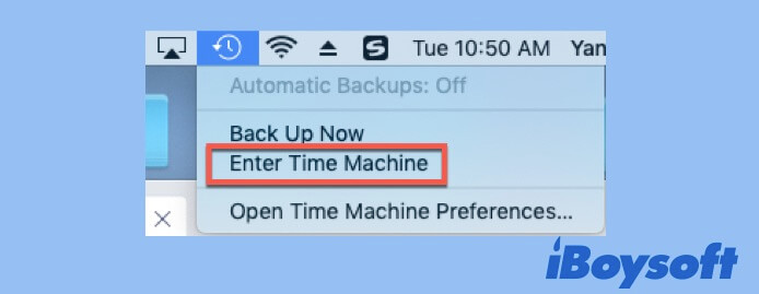 Usa Time Machine para restaurar archivos reemplazados