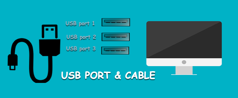Comprobar el puerto USB o el cable de la unidad flash USB ilegible