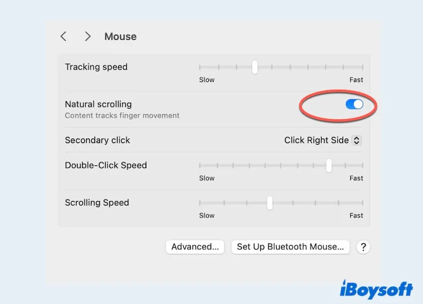 adjust Mouse setting