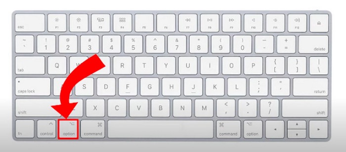 Option key on Mac