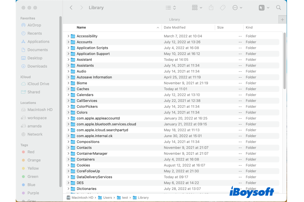macos library folder