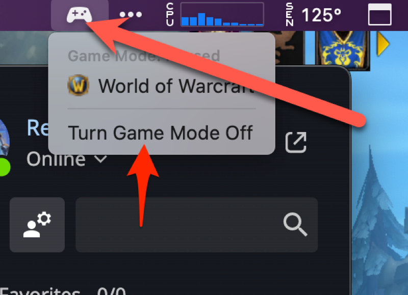 turn off game mode in macos sonoma