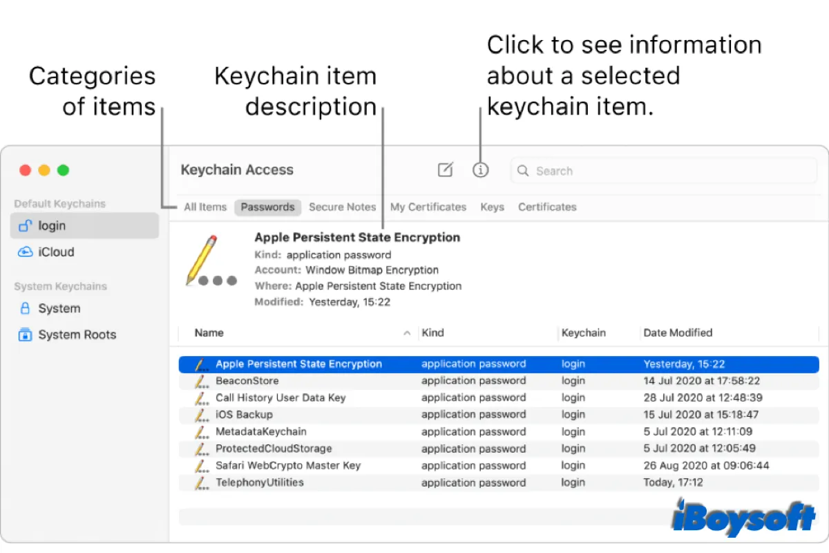 Keychain Access on Mac