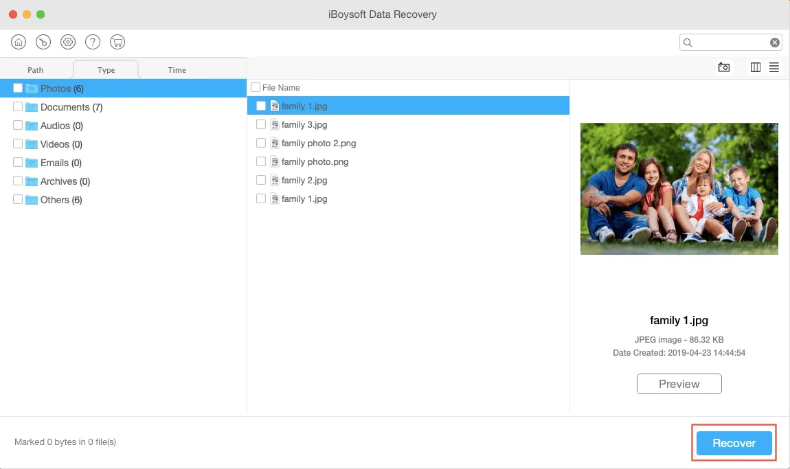 recover files with iBoysoft Data Recovery for Mac