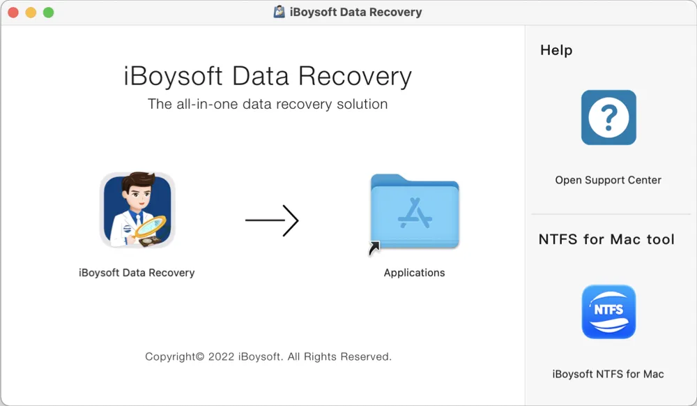 instalar iBoysoft Data Recovery para Mac no seu Mac