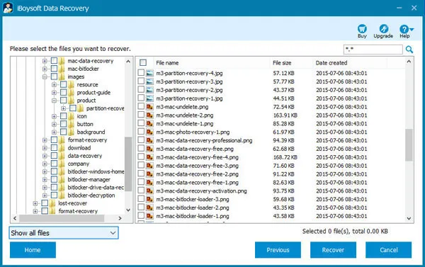 Recover files on Windows
