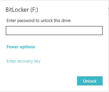 Bitlocker verschlüsseltes Laufwerk entsperren