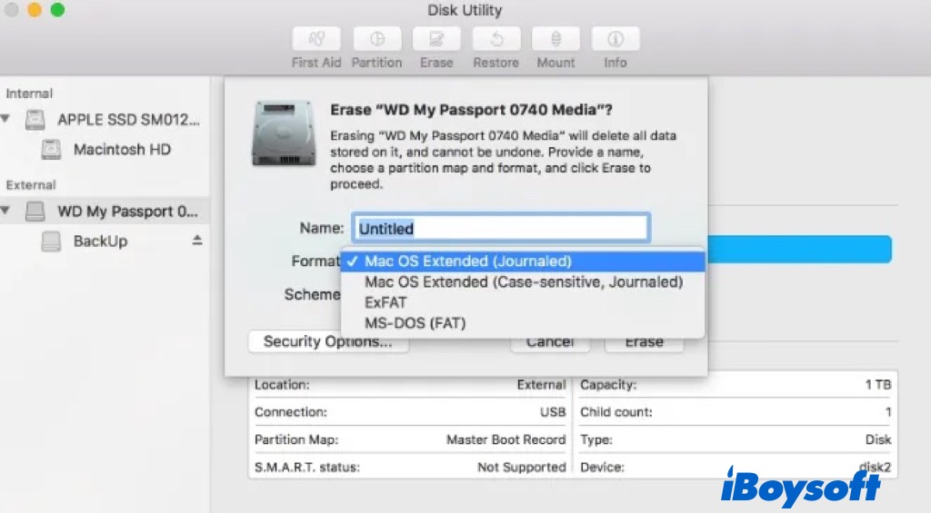 externe festplatte wd my password auf dem mac löschen