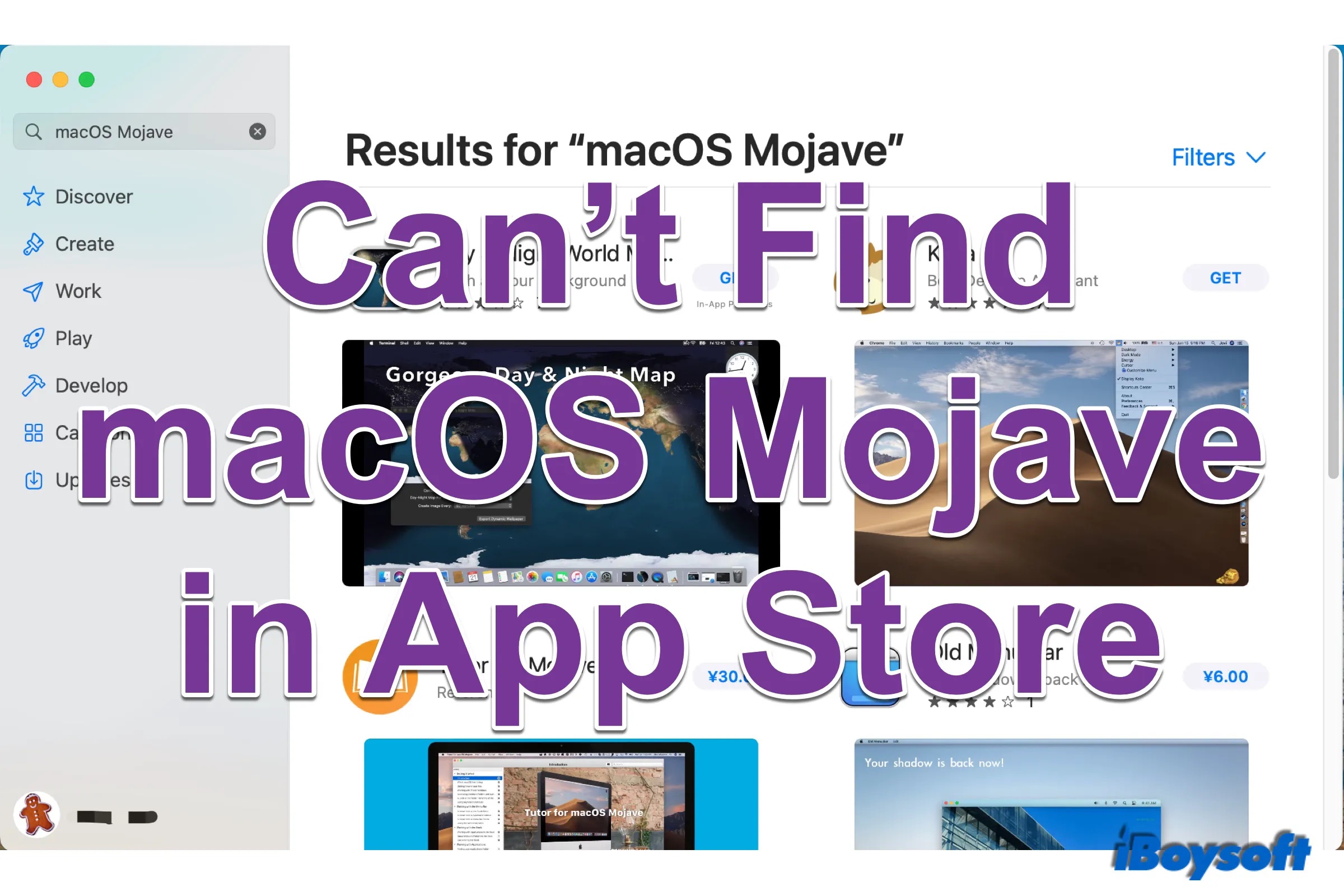 macOS Mojave nicht im App Store finden