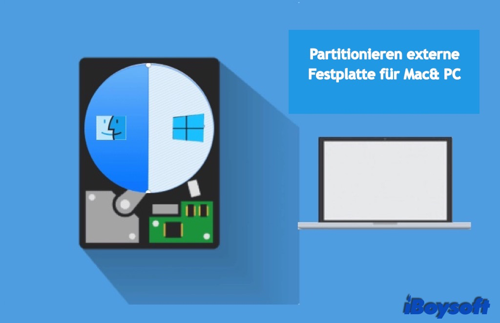 So partitionieren Sie eine externe Festplatte für Mac und Windows PC