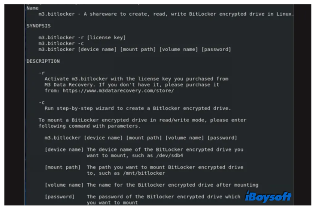 m3 bitlocker loader for linux