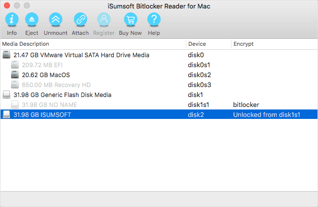 iSumsoft BitLocker pour Mac