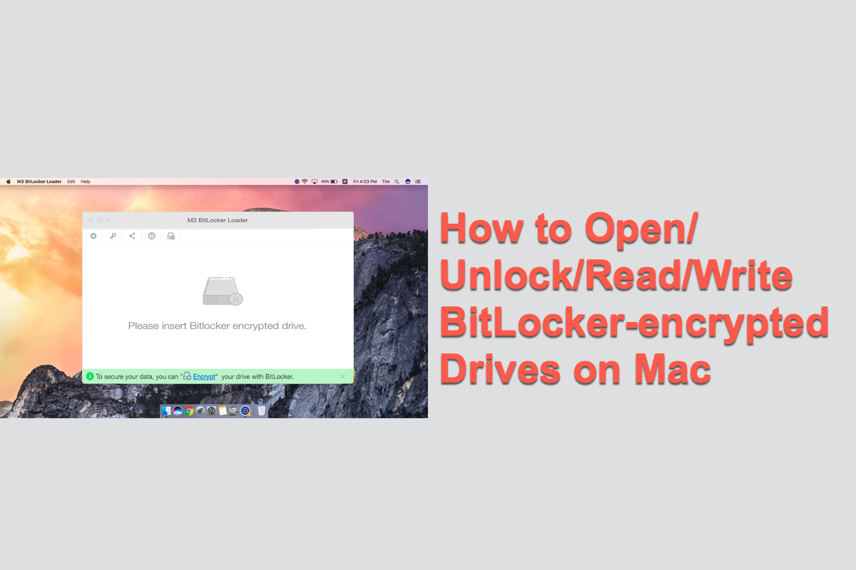 MacでBitLocker暗号化されたドライブを開く