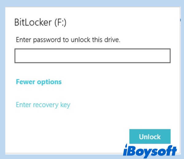 enter Recovery key to unlock BitLocker encrypted drive