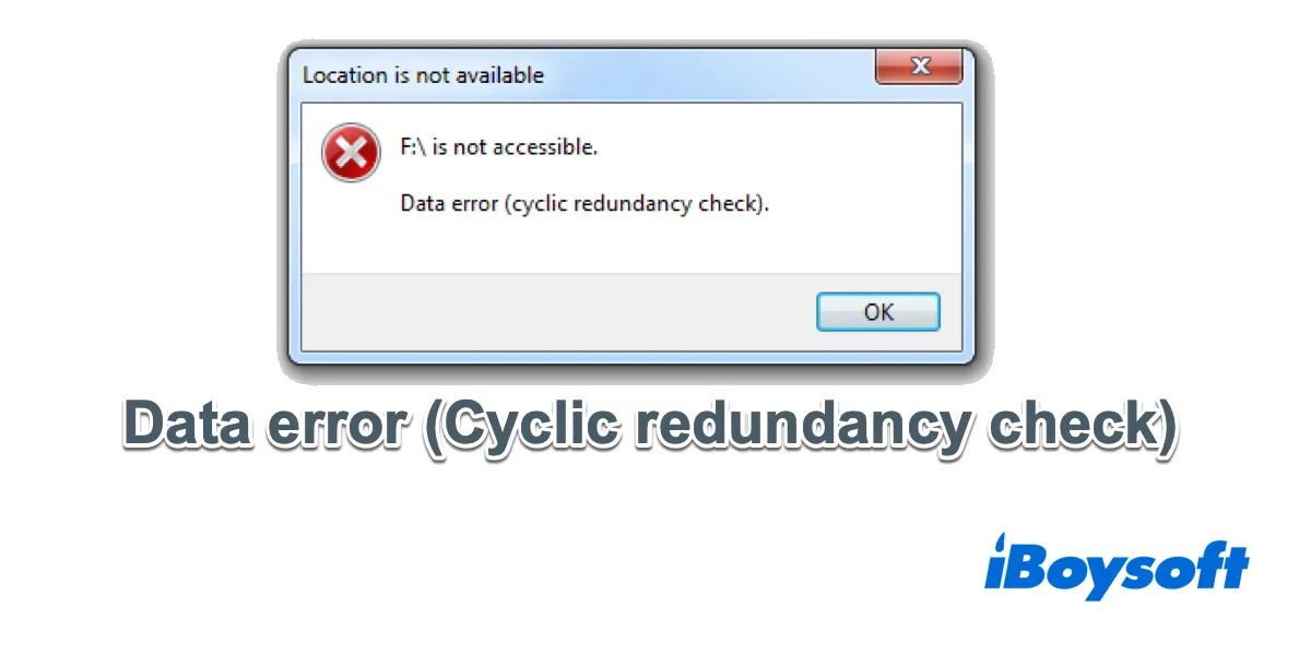 data error cyclic redundancy check