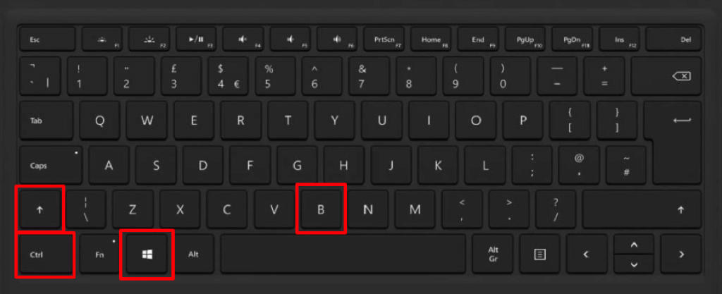 ligar surface com atalho de teclado