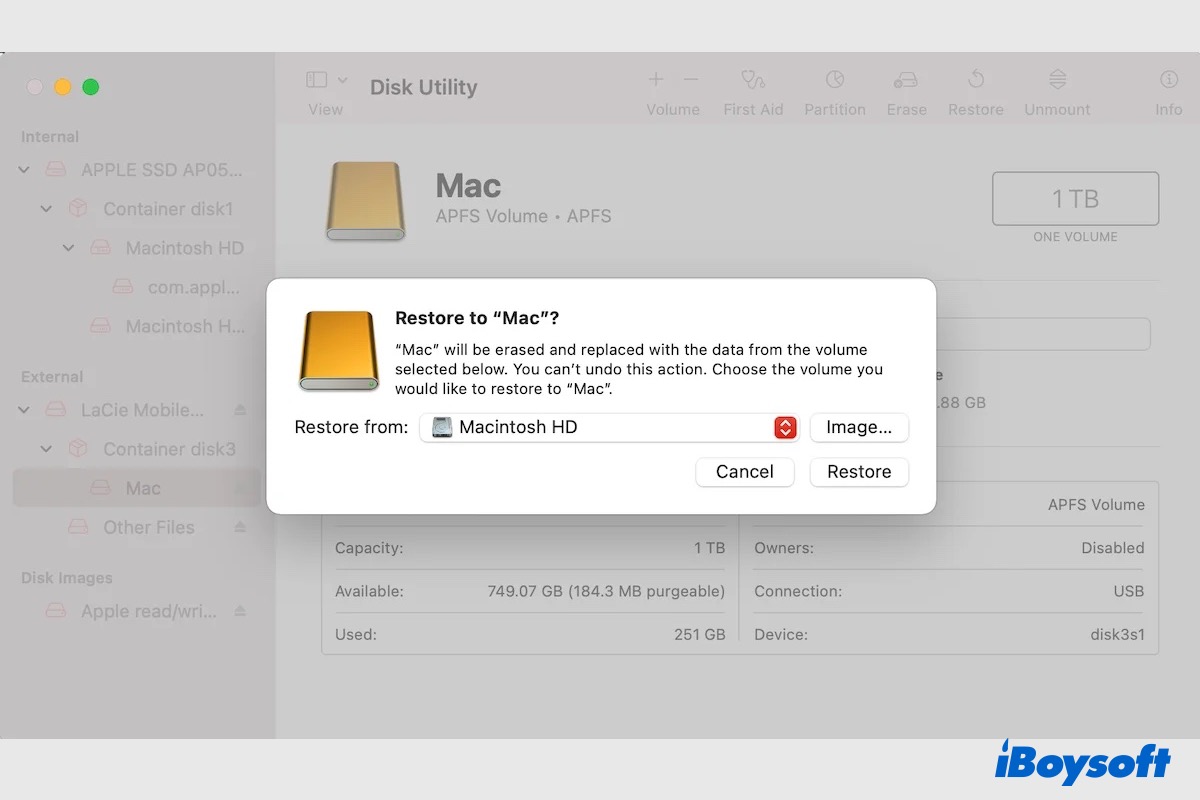 accidentally deleted startup disk mac