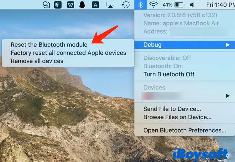 redefinir o módulo Bluetooth no Mac