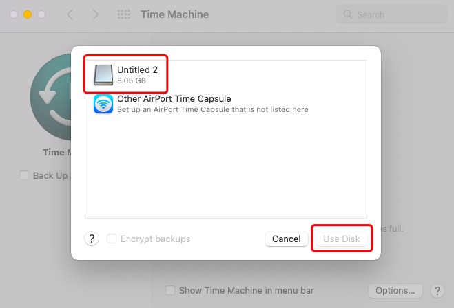 Comment sauvegarder les photos sur un Mac sur un disque dur externe via Time Machine