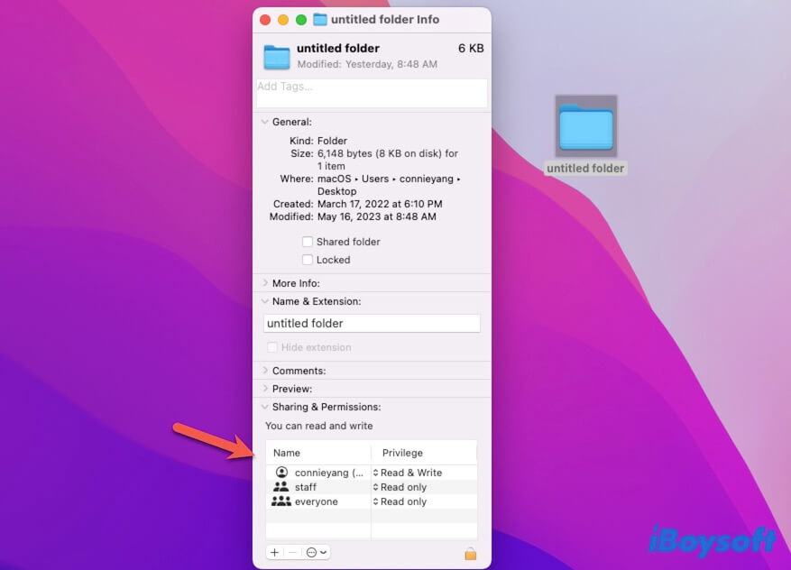 Cambia los permisos de archivo o carpeta en Mac