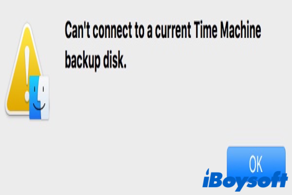 Cannot Connect to a Current Time Machine Backup Diskエラーの修正方法