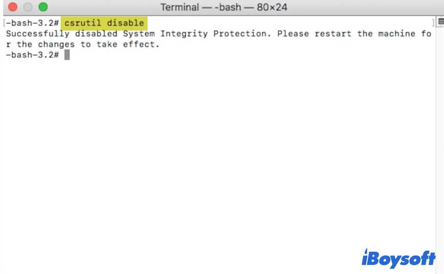 désactiver SIP sur Mac