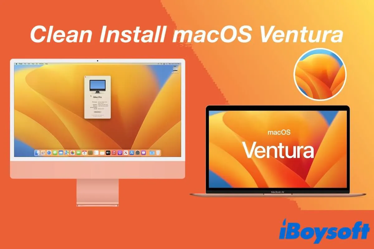 clean install mac OS ventura