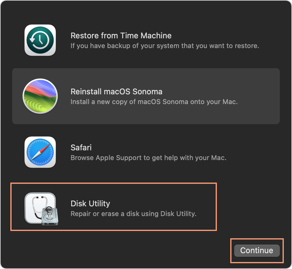 macOS Sonomaをクローンハードドライブから復元する方法