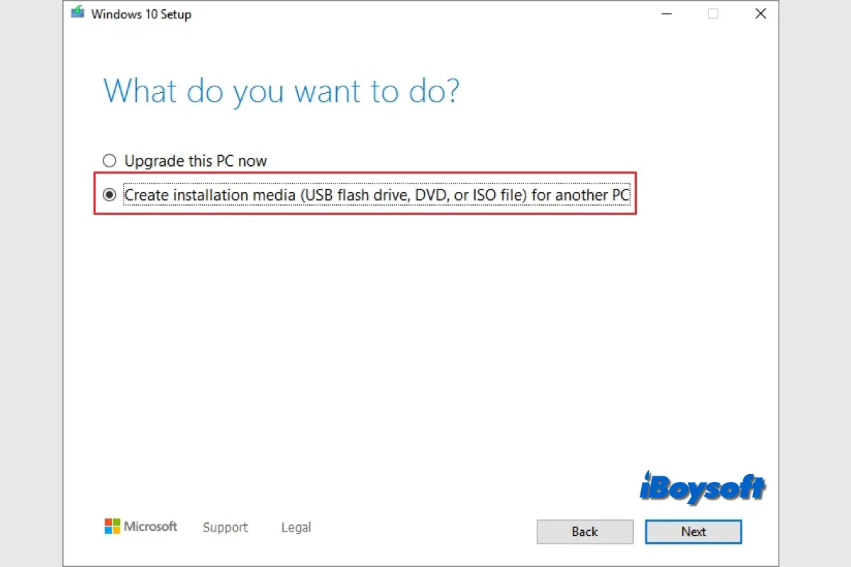 create windows 10 installation media