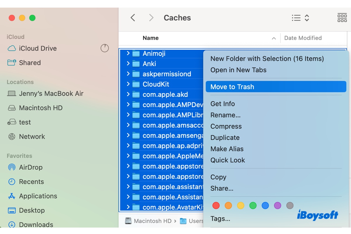 Delete temp files on Mac