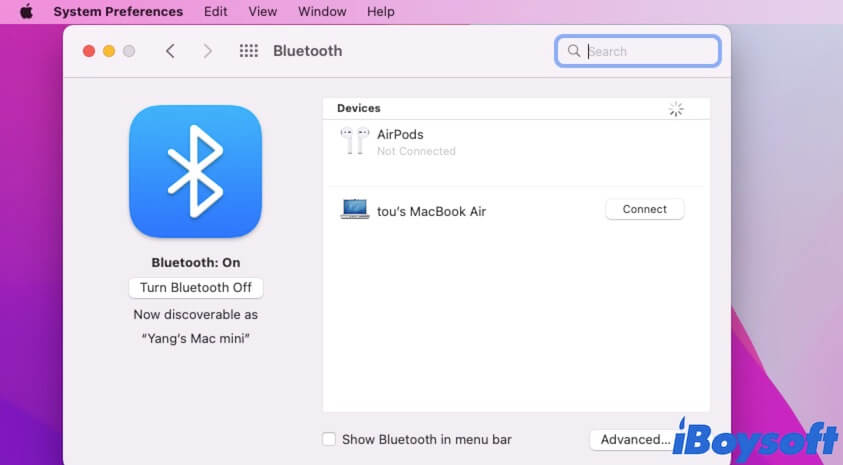 turn off Bluetooth on Mac