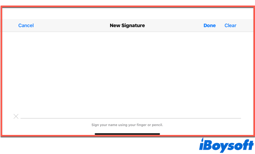 create an electronic signature via iPhone or iPad