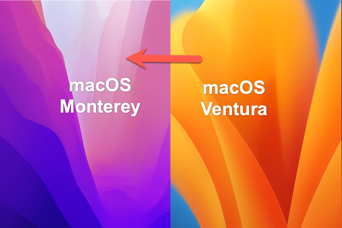 Rückstufung von macOS Ventura auf macOS Monterey