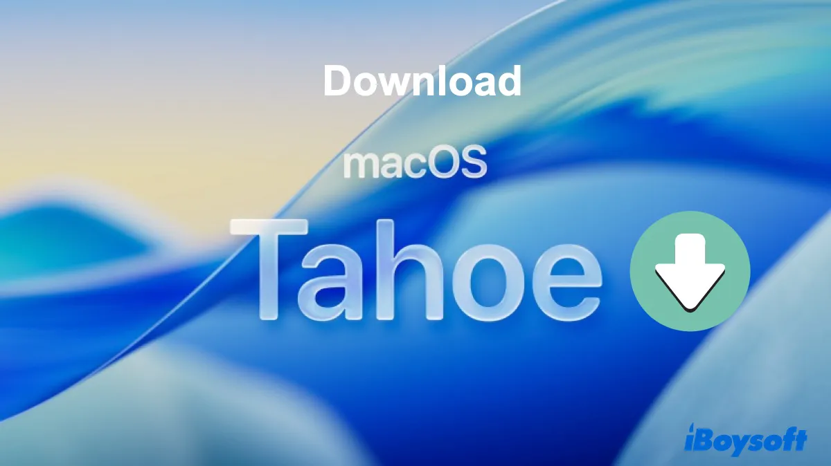 Download macOS TAhoe full installer
