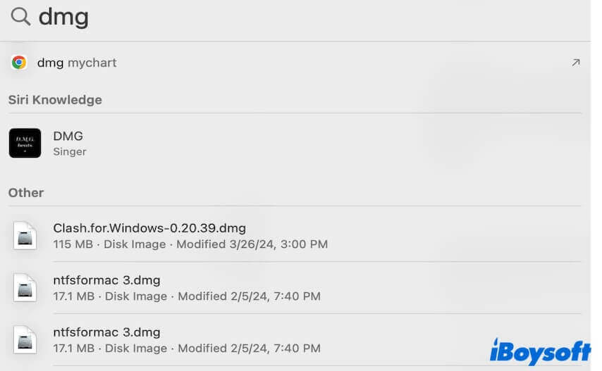 use Spoytlight to find downloads