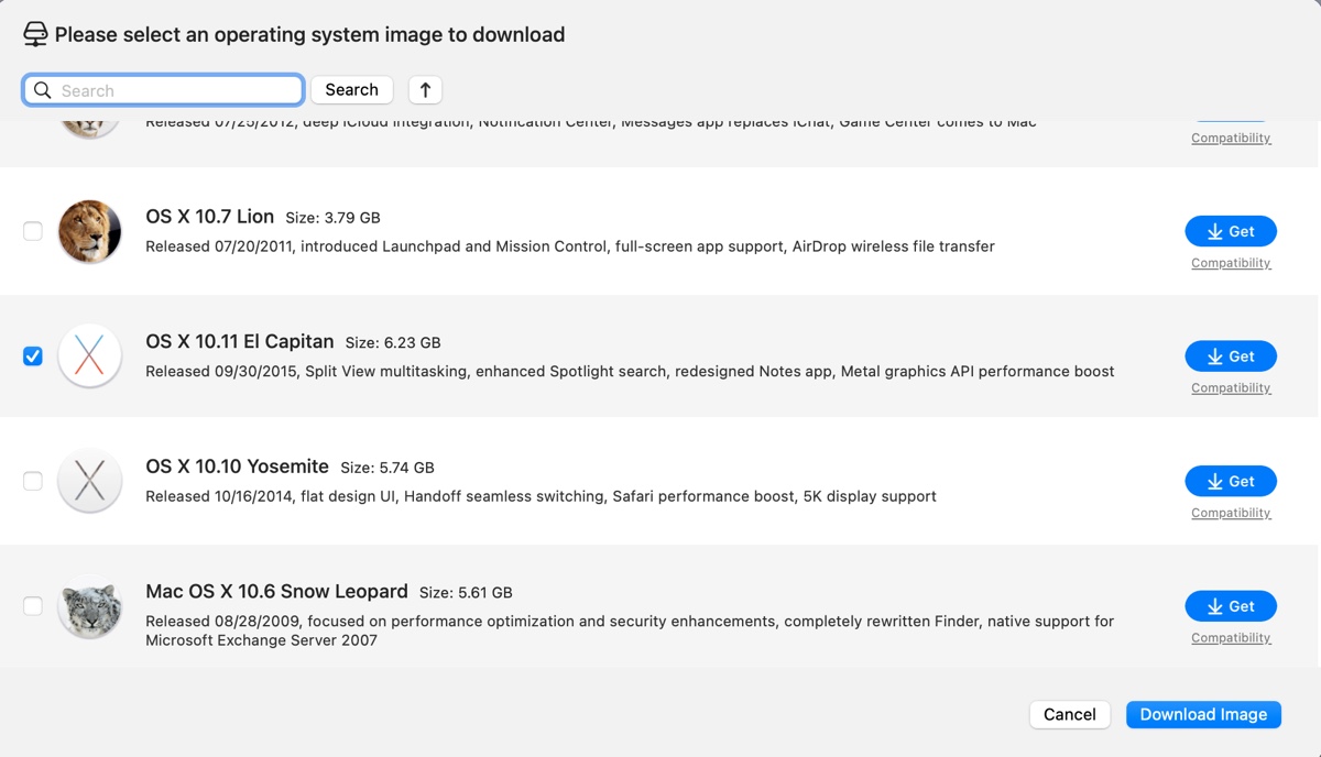 El Capitan ISO download