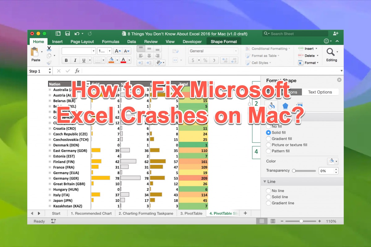 O Excel congela no macOS Sonoma