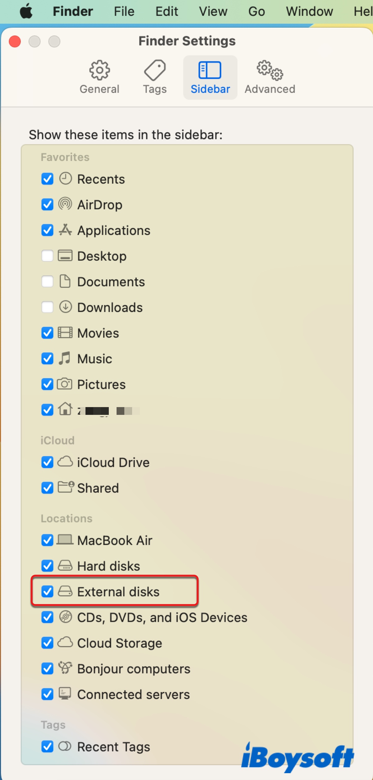 exFAT-Laufwerk im Finder anzeigen