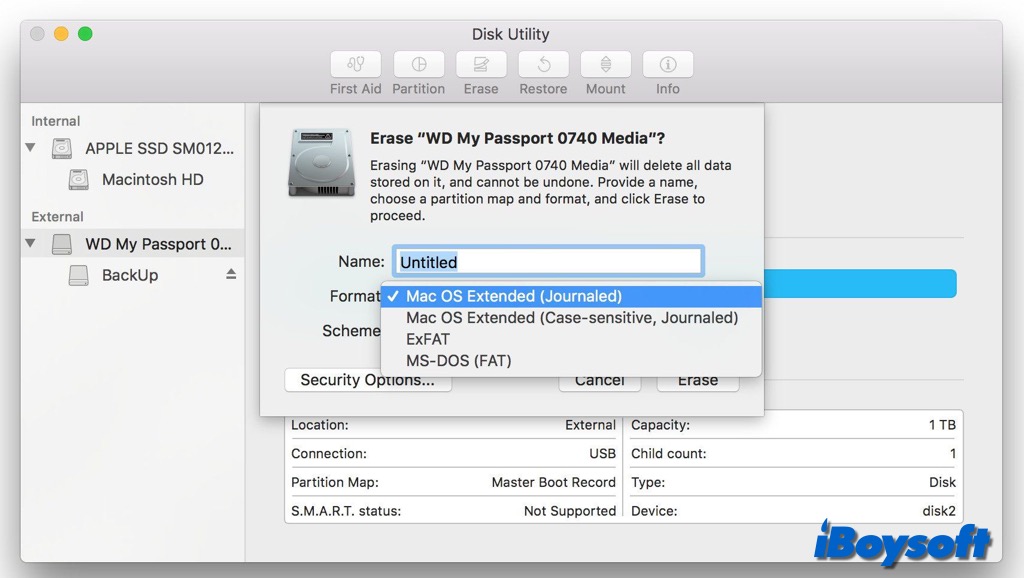 Externe Festplatte für Mac neu formatieren