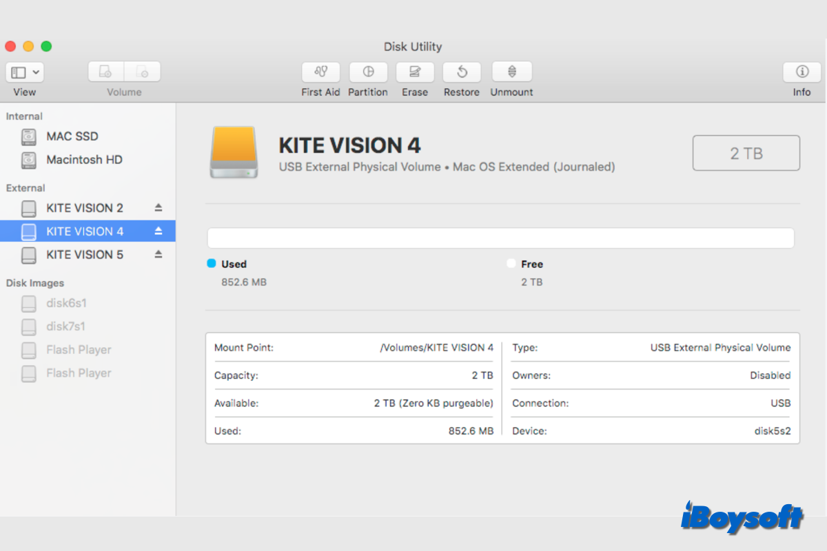 disco rígido externo aparecendo duas vezes no mac