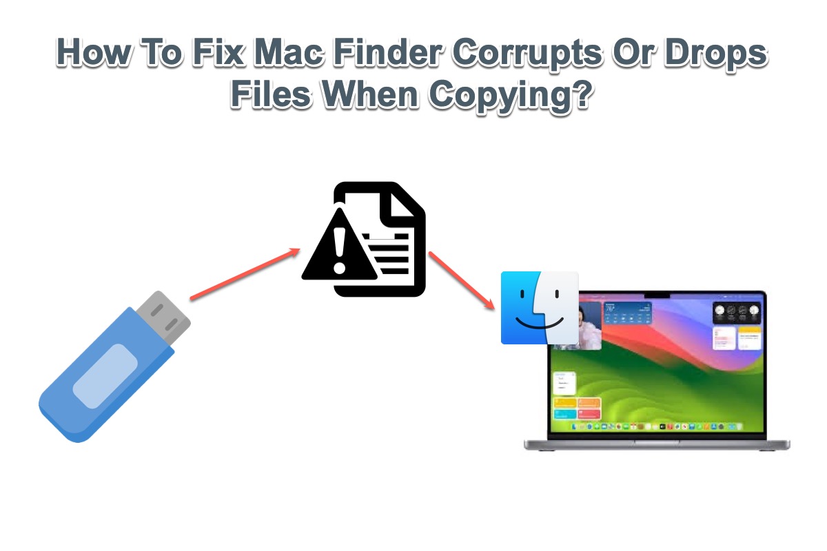 como corrigir corrupção de arquivos do Finder ao copiar