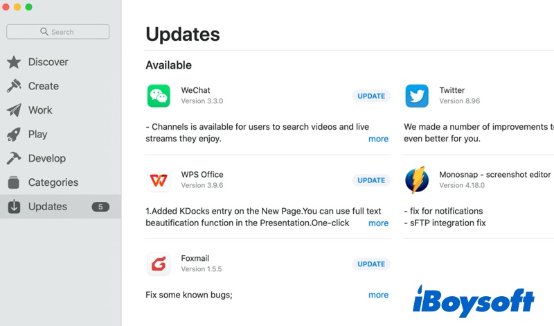 update mac apps 